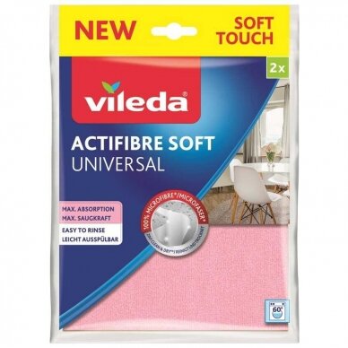 Vileda ACTIFIBRE Soft Universal Minkšta šluostė 2 vnt.