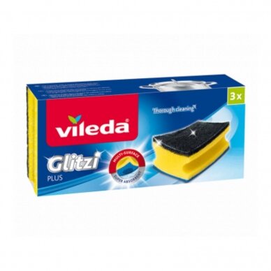 Vileda Glitzi Plus profiliuotas šveitiklis 3 vnt. 138203